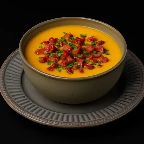 Supă cremă de dovleac cu becon