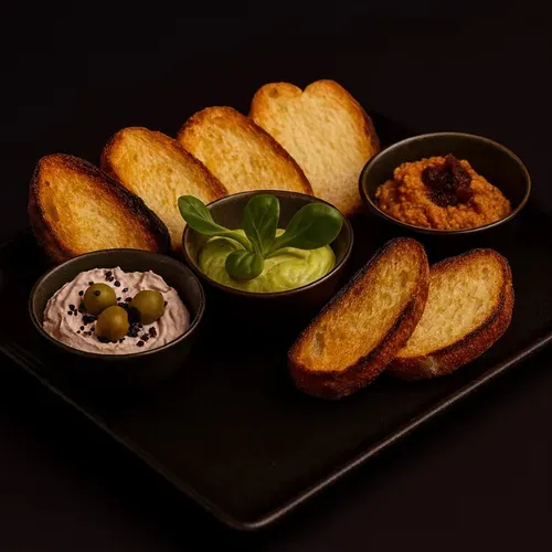 Mix de creme cu pâine coaptă