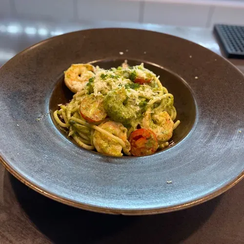 Paste cu pesto și creveți