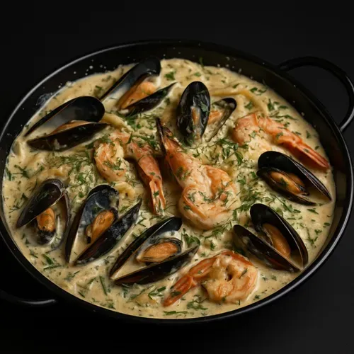 Platou de fructe de mare în sos alb Dorblu