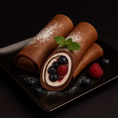 Clătită cu fructe de pădure și mascarpone